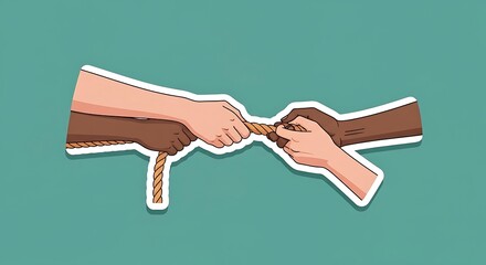 Hands Tying a Knot - Symbol of Connection and Problem Solving.