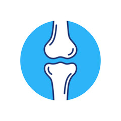 Icons pictogram bone, joint health. Ideal for informative and educational materials. Icon vector.