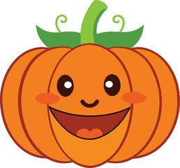 Happy Pumpkin Vector Icon