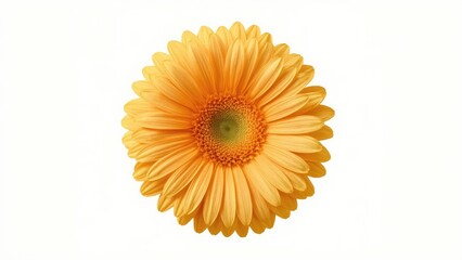 Gerber Daisy isolated on white background with petals, summer, flower, nature, spring, gift, floral, beauty.