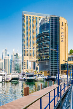 Dubai, UAE &ndash; october 06, 2025: Dubai Marina, Pier 7, JW Marriott Marina