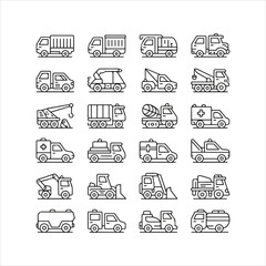 hand drawn doodle transport icon set for design