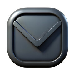 3D Email icon isolated on transparent background