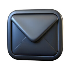 3D Email icon isolated on transparent background