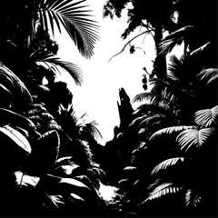 palm trees silhouette