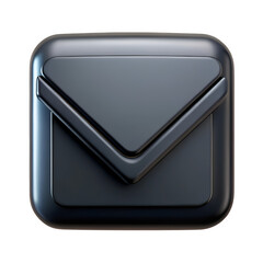 3D Email icon isolated on transparent background