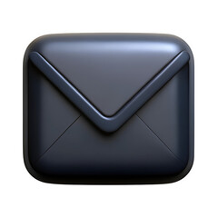 3D Email icon isolated on transparent background