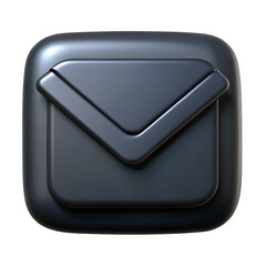 3D Email icon isolated on transparent background