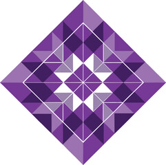 Geometric purple square abstract pattern design modern mosaic art background with triangular shapes