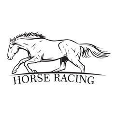 horse racing sport logo design
