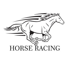 horse racing sport logo design