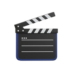 Obraz premium Cinematic slate poised for action, a three-dimensional emblem of film production magic