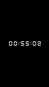 Vertical Animation 1 Minute Countdown Timer suitable for time tracking, deadlines, events, and presentations
