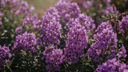 Obraz premium Stunning purple phlox flowers in full bloom