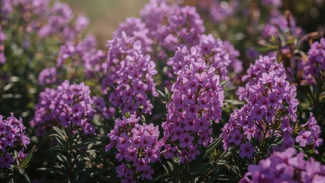 Stunning purple phlox flowers in full bloom