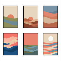 Modern Minimal Abstract Poster Set