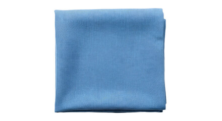 Fototapeta premium A folded light blue fabric on transparent background, png