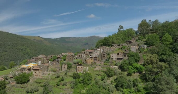 Casal Novo, traditional schist village nestled in the Lous&atilde; mountains, Portugal