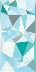 Abstract Geometric Design in Teal and Beige Polygon Vector Art