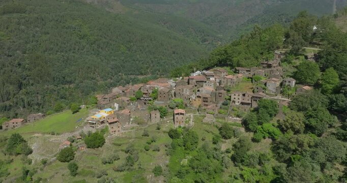 Casal Novo, traditional schist village nestled in the Lous&atilde; mountains, Portugal
