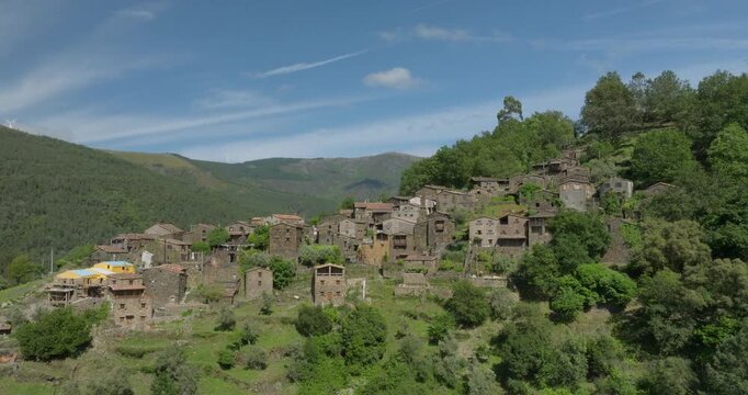 Casal Novo, traditional schist village nestled in the Lous&atilde; mountains, Portugal