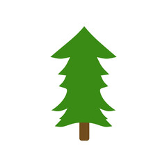 Minimalist Cartoon Christmas Tree Vector Illustration with Gifts and Ornaments – Holiday Background Design