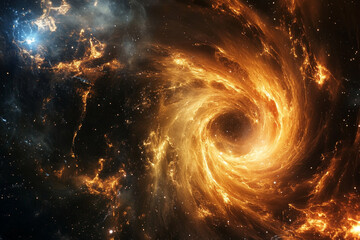 A close-up of an event horizon captured by a space-based telescope  