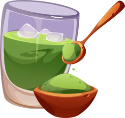 Iced Matcha and Powder