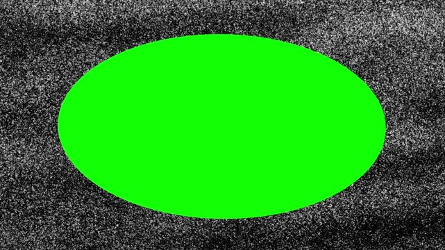 Hand drawn doodle oval frame set with background grunge, noise, lines and dots. Green screen, chroma key perfect for overlays or backgrounds for creative videos