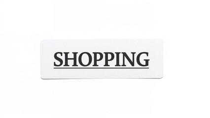 SHOPPING word on card index paper