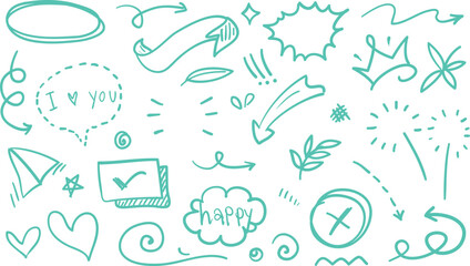 seamless pattern with blue and white arrows, handmade bubbls set, abstract arrow bubbles set