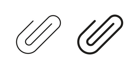 Obraz premium Attachment clip icon simple flat trend modern graphic design abstract logotype