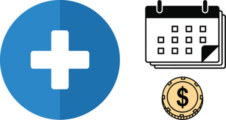 Healthcare Appointment Scheduling and Payment Illustration for Financial Planning with Recurring Subscription Billing Reminders, Perfect for Medical Finance, Insurance, & Investment Management in Mode
