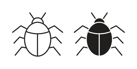 Bug icon simple flat trend modern graphic design abstract logotype
