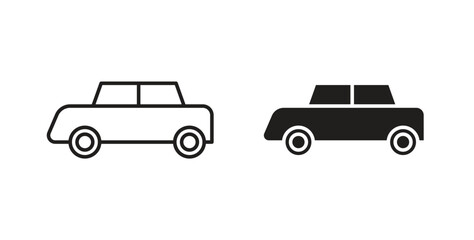 Car side view icon simple flat trend modern graphic design abstract logotype