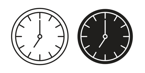 Clock seven icon simple flat trend modern graphic design abstract logotype