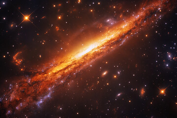 A deep-space capture of the Needle Galaxy razor-thin structure  