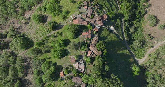 Casal Novo, traditional schist village nestled in the Lous&atilde; mountains, Portugal