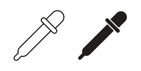 Eye dropper icon simple flat trend modern graphic design abstract logotype