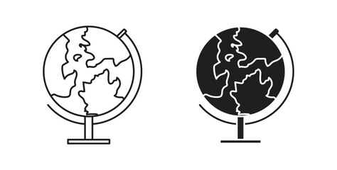 Globe icon simple flat trend modern graphic design abstract logotype