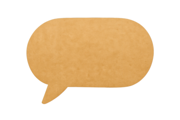 Orange textured speech bubble with glowing outline, against a dark grey background. Blank copy space for digital communication, social media, messaging apps, UI design, quotes, dialogue, graphic proje