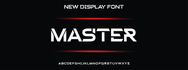 Design Modern abstract digital alphabet font. Minimal technology typography, Creative urban sport fashion futuristic font and with numbers. vector illustration.