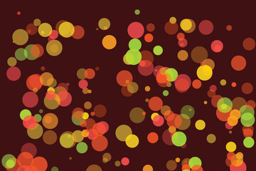 Abstract Background of Overlapping Circles in Autumnal Colors