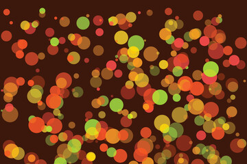 Autumnal Bokeh Background with Warm, Translucent Circles on Brown