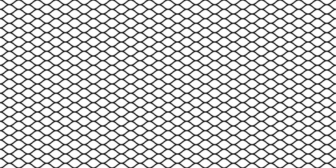Fishnet pattern. Rope mesh texture. Lace fence grid of repeating lines.