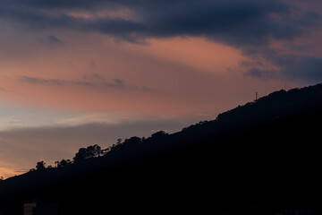 sunset in the mountains