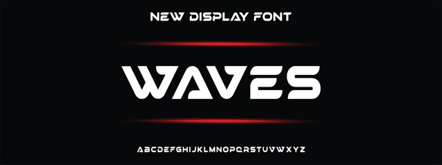 Minimal modern alphabet fonts for logo. Uppercase and lowercase Typography technology electronic digital future creative font. vector illustration