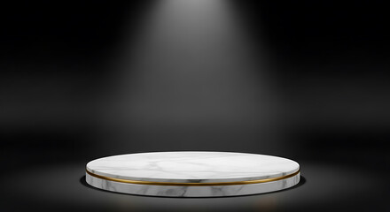 Modern clear acrylic podium on a dark background