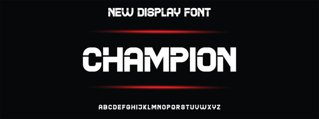 Minimal modern alphabet fonts for logo. Uppercase and lowercase Typography technology electronic digital future creative font. vector illustration