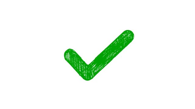 Approved icon check mark stop motion on a transparent background, Success, correct choice, accepted. Motion graphic design. green check mark,